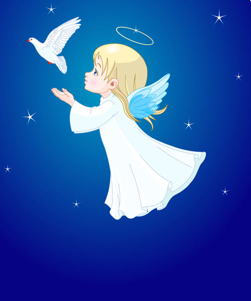 小天使唯美背景图图片